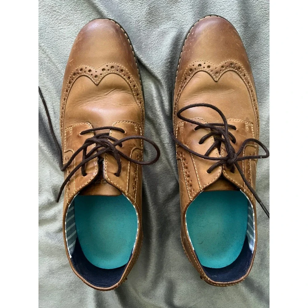 Sperry Top-Sider Mens 8.5M Brown Leather Wingtip Oxford‎ Shoes